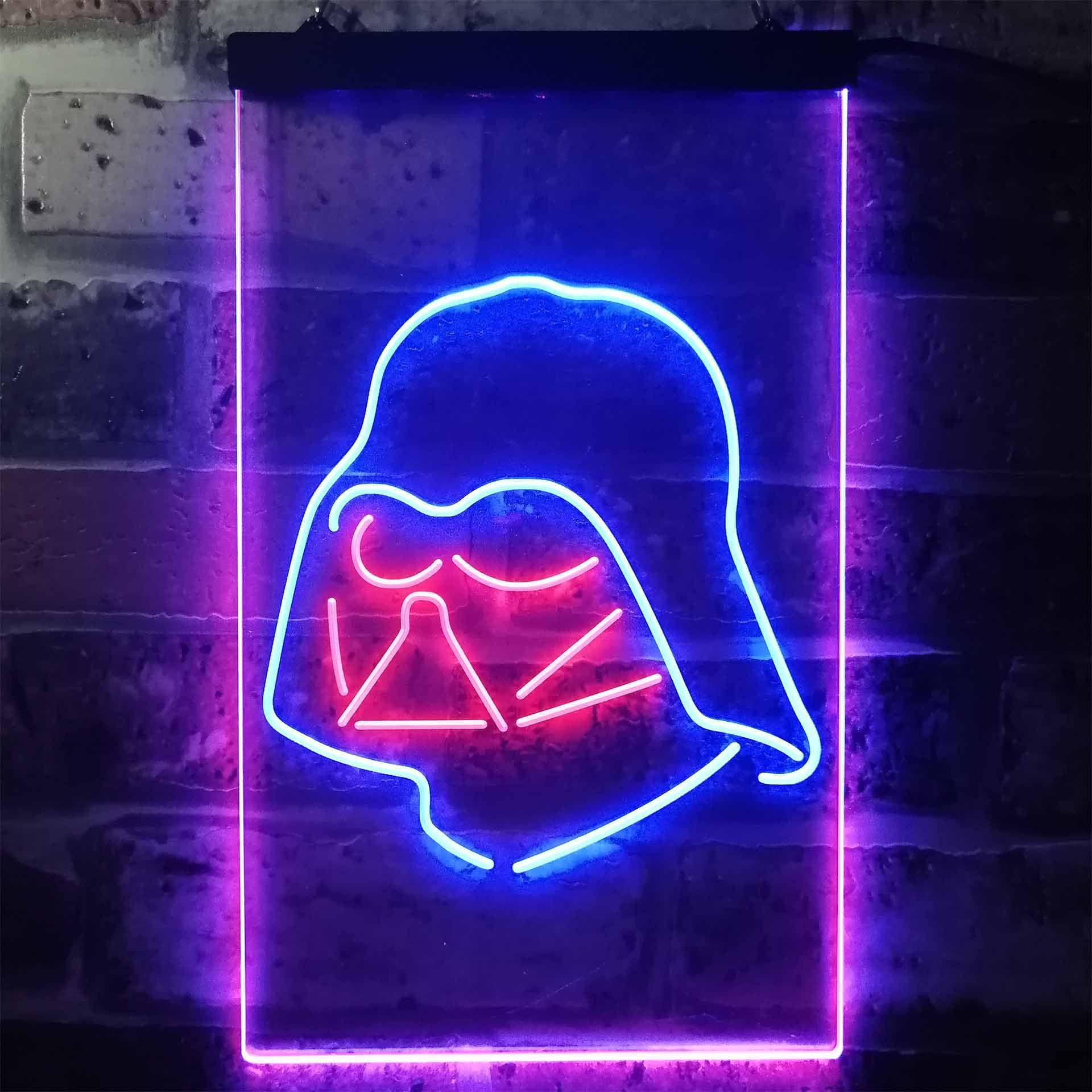 Star Wars Darth Vader Face Dual LED Neon Light Sign